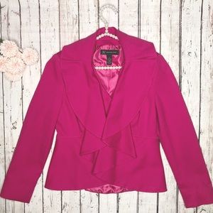 INC Pink Ruffle Blazer • Size Small